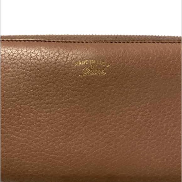 ❤️ Authentic Gucci Dusty Rose/Rustic Pink Mauve Leather Zip Around Wallet - Picture 2 of 16